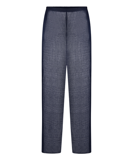 Stickade strandbyxor, blå