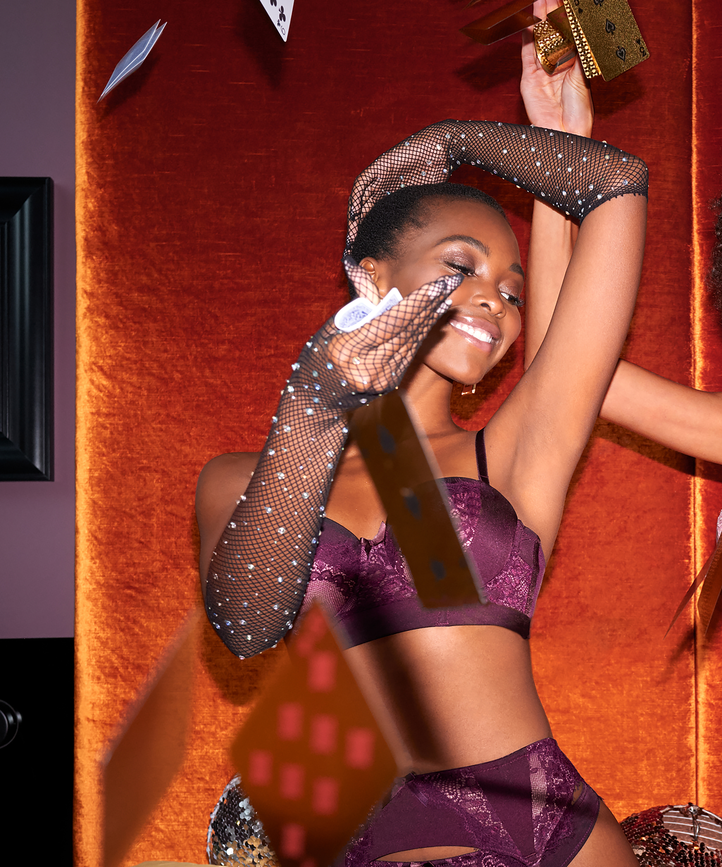 Macy formpressad axelbandsl&ouml;s longline-bh med bygel, Lila, main