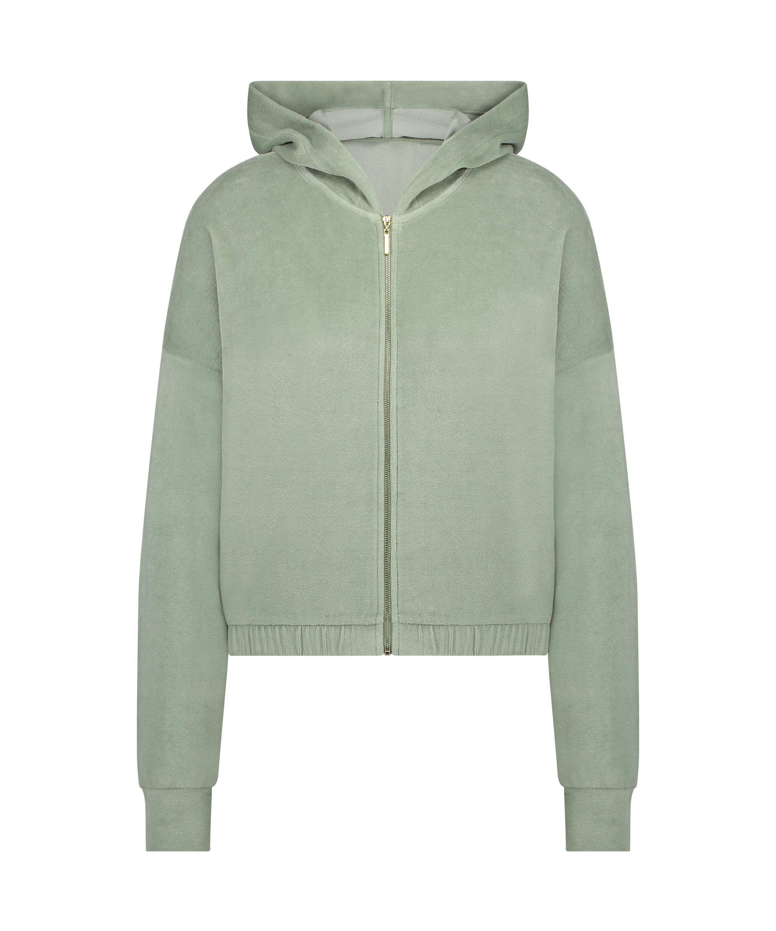 L&aring;ng&auml;rmad jacka i vellor, Gr&ouml;n, main