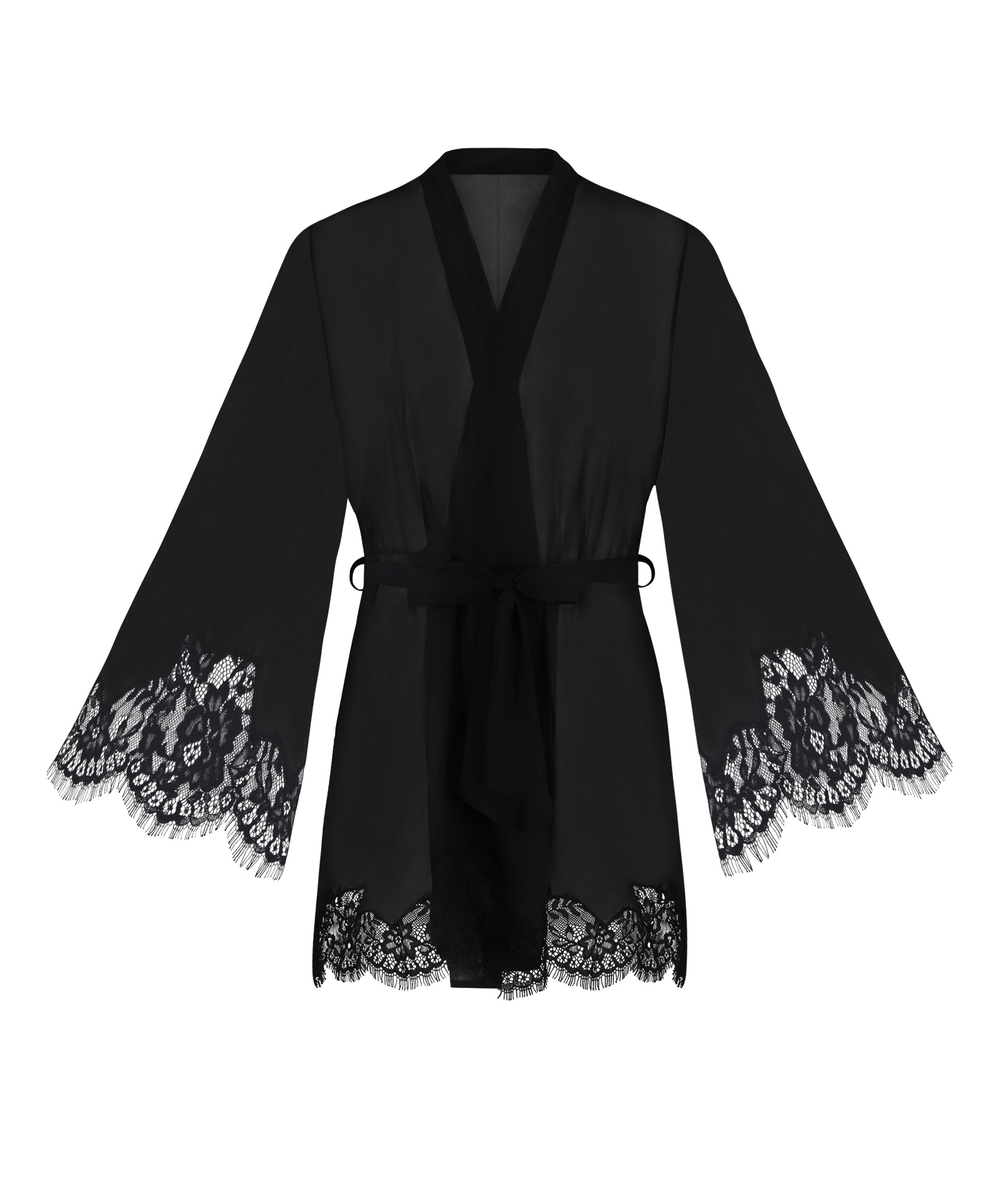Kimono Satin, Svart