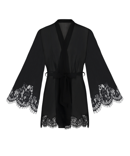 Kimono Satin, Svart
