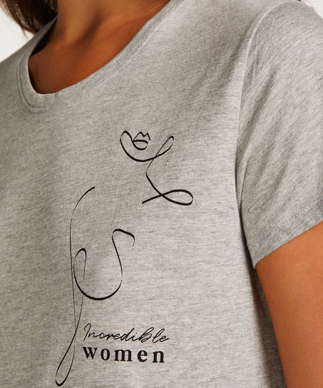 Nattlinne med rund halsringning, Grå