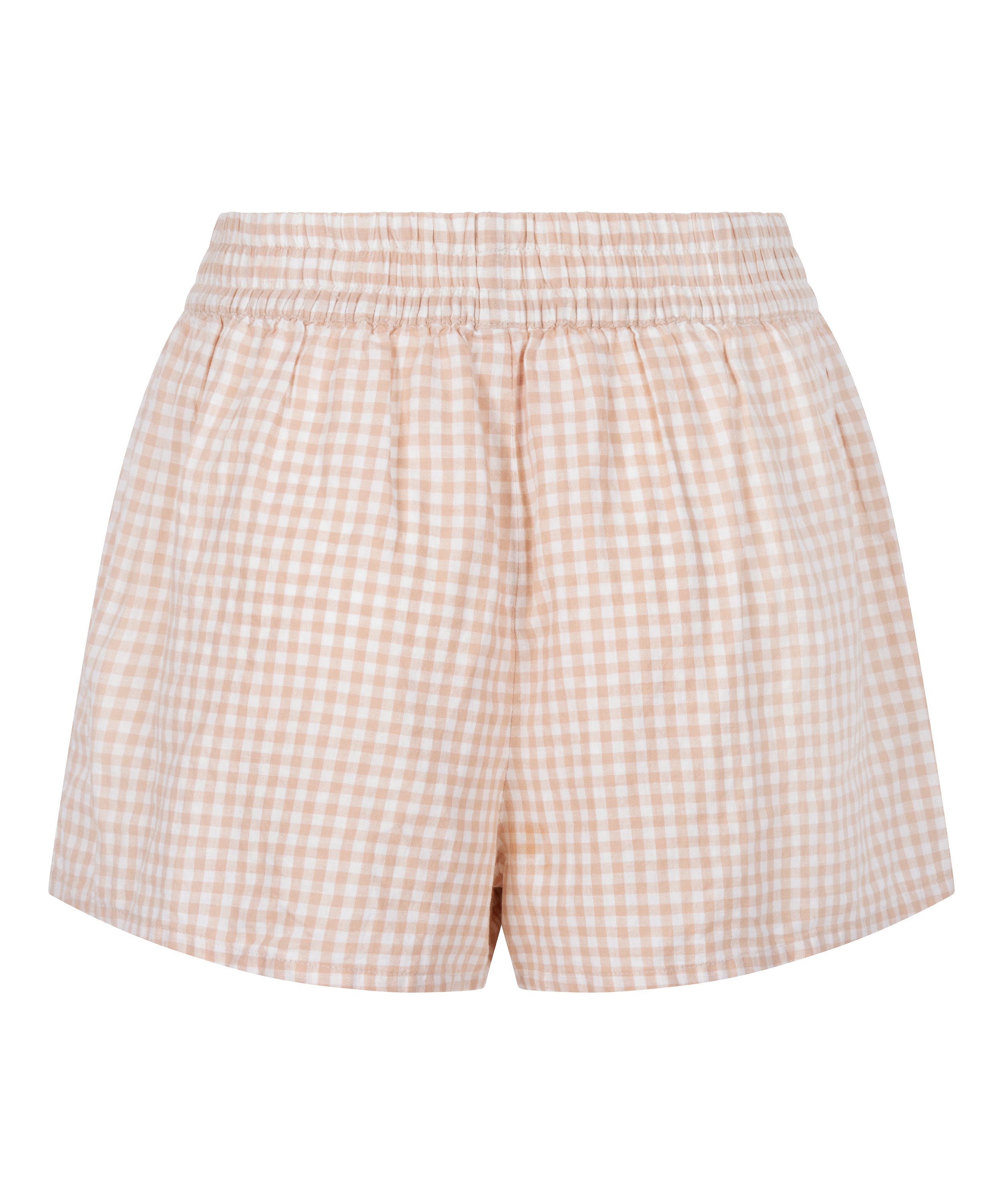 Rutiga linneshorts, Vit, main