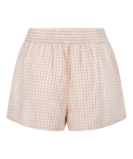 Rutiga linneshorts, Vit