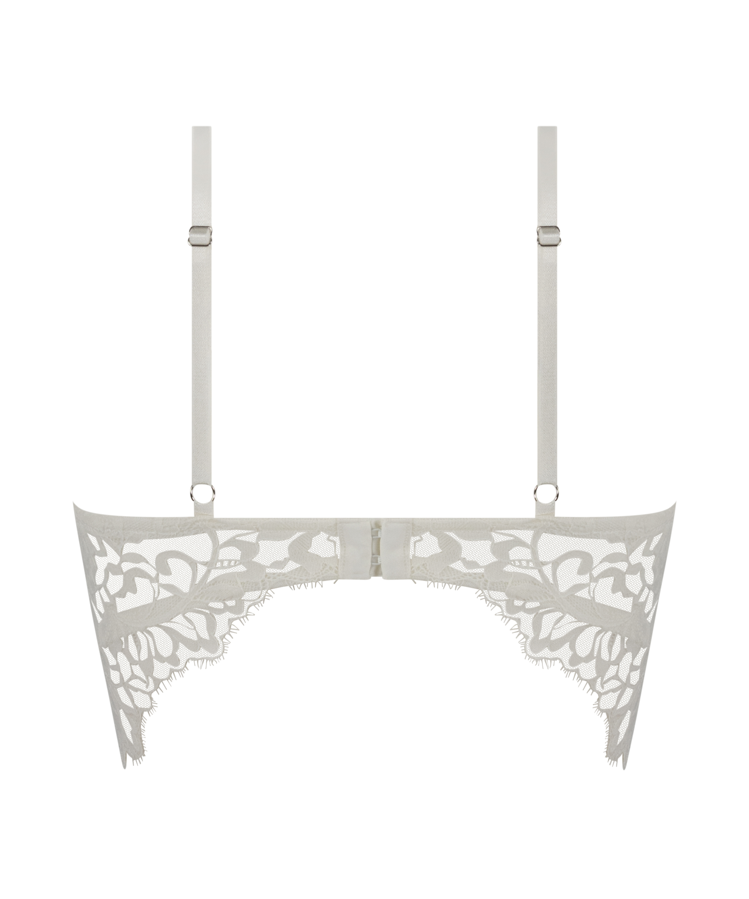 Formpressad longline-bh med bygel Isabella, Vit, main