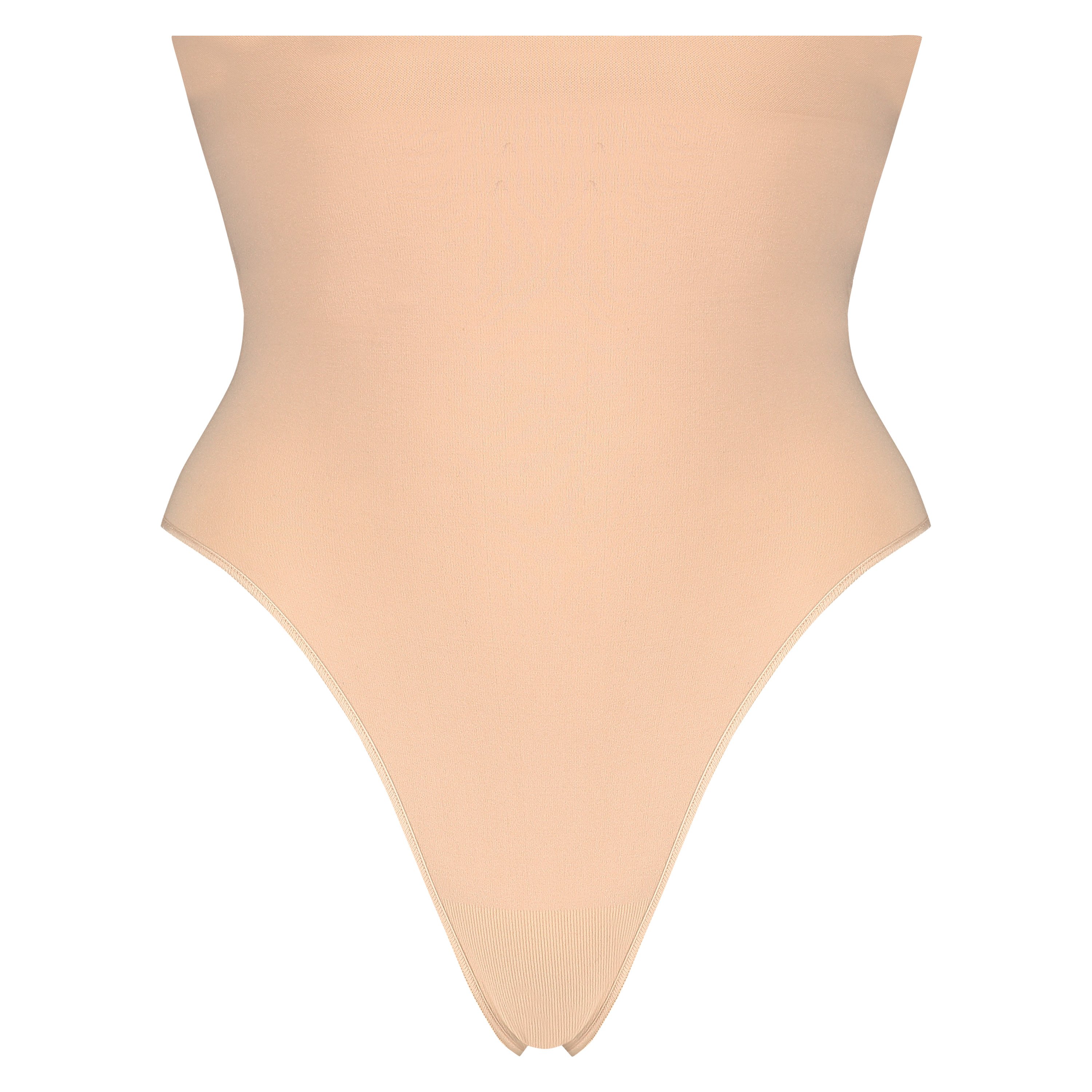 Uppstramande stringtrosa med hög midja - Level 2, Beige, main