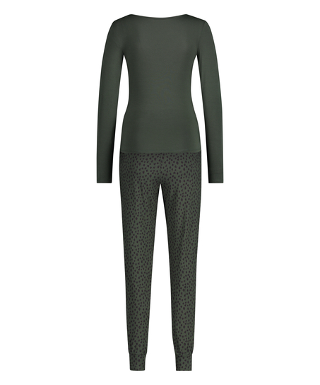 Pyjama set Leopard, grön