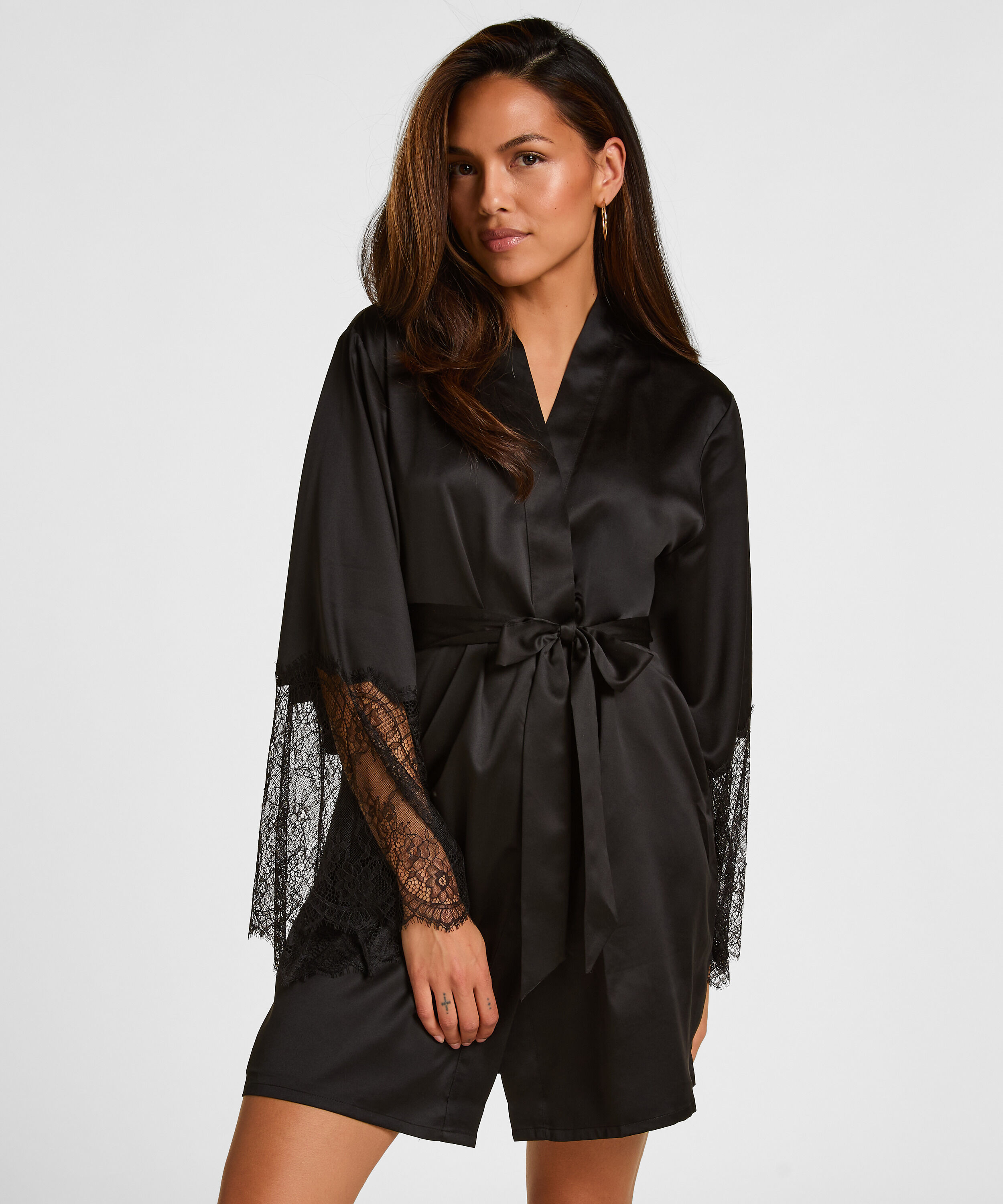 Kimono Satin Lace