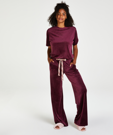 Tall Pyjamasbyxor i velour, Lila
