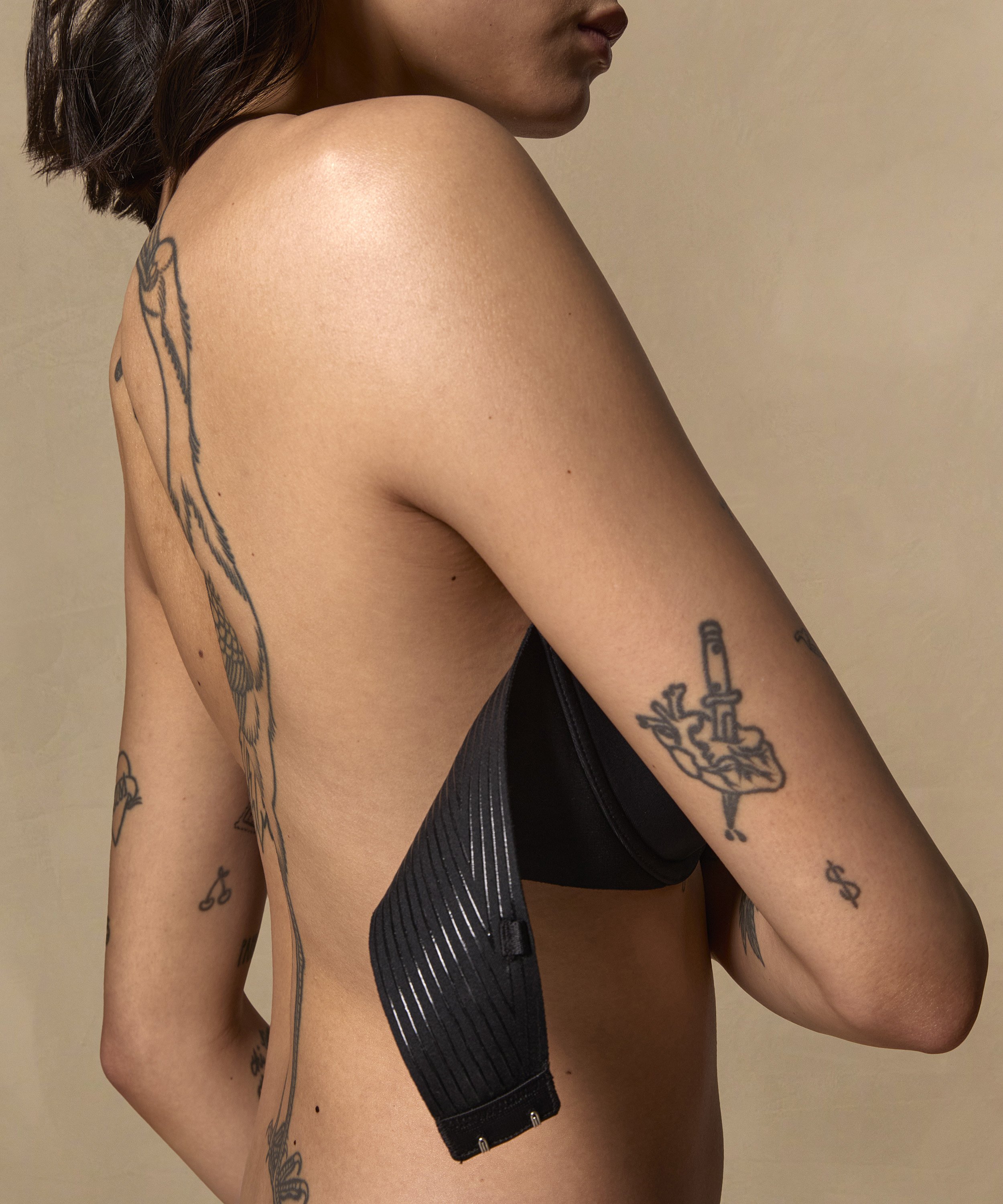 Formpressad axelbandslös bygel-bh Jane, Svart, main