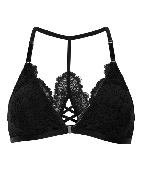 Triangle-bralette Whitney, Svart
