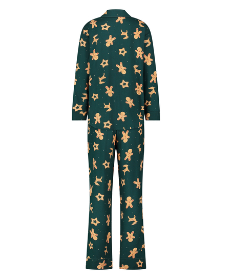 Pyjamas med pepparkaksmönster, Grön