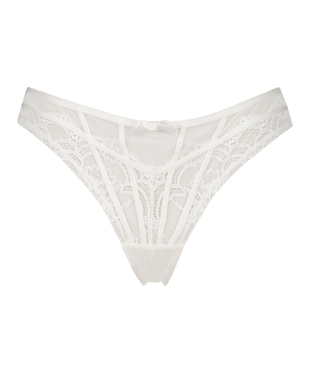 Brazilian-trosa Arla högt skuren, Vit