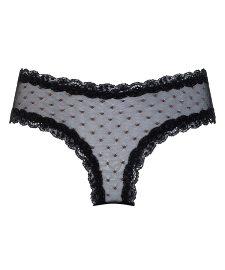 Brazilian-trosa V-shape mesh, Svart