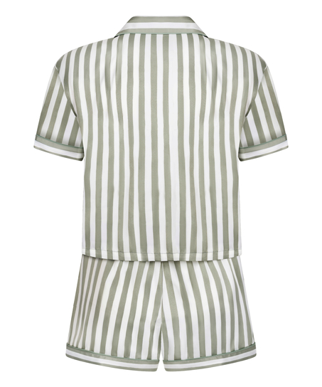 Pyjamasset i satin, Gr&ouml;n