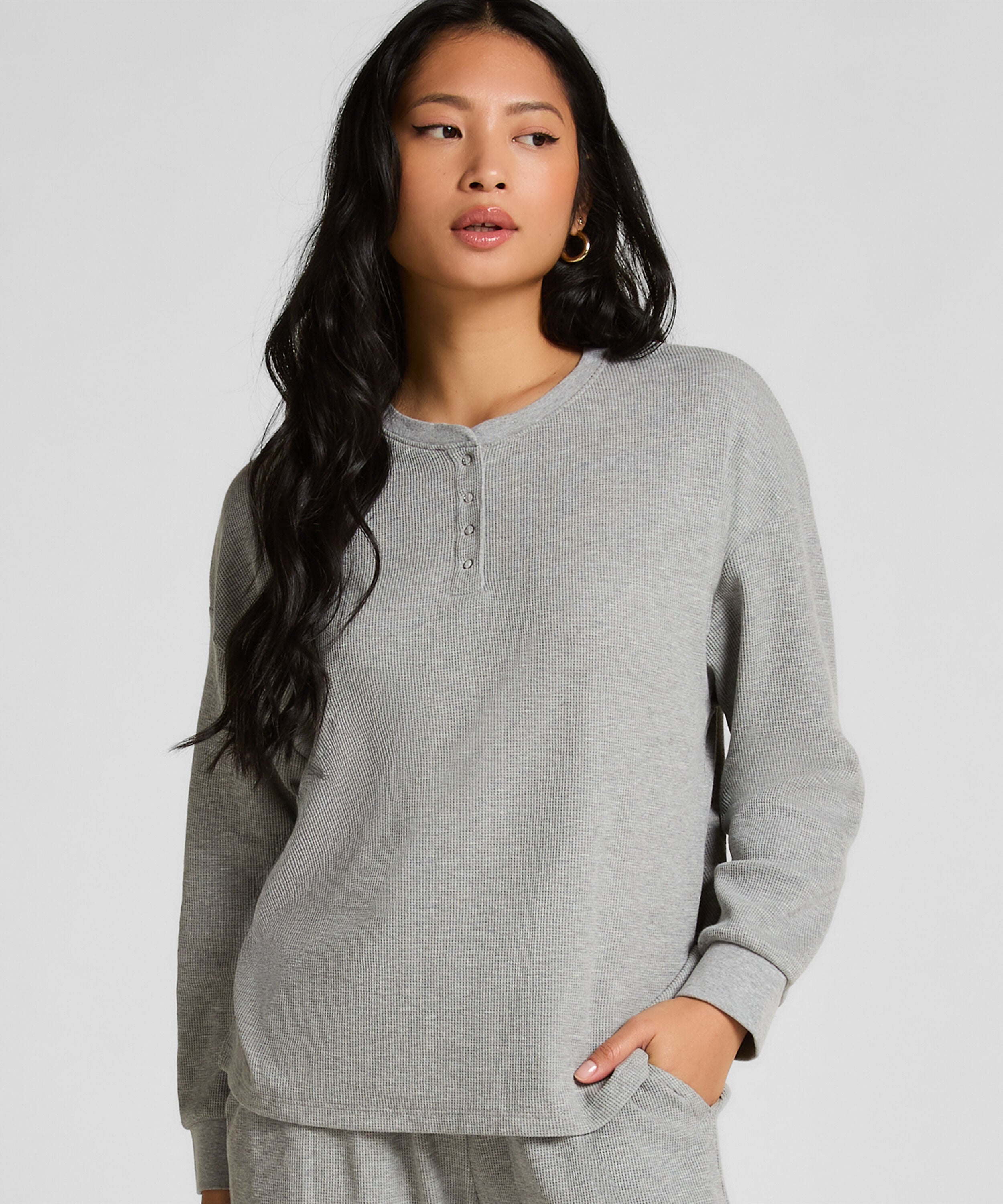 Top Waffle Henley