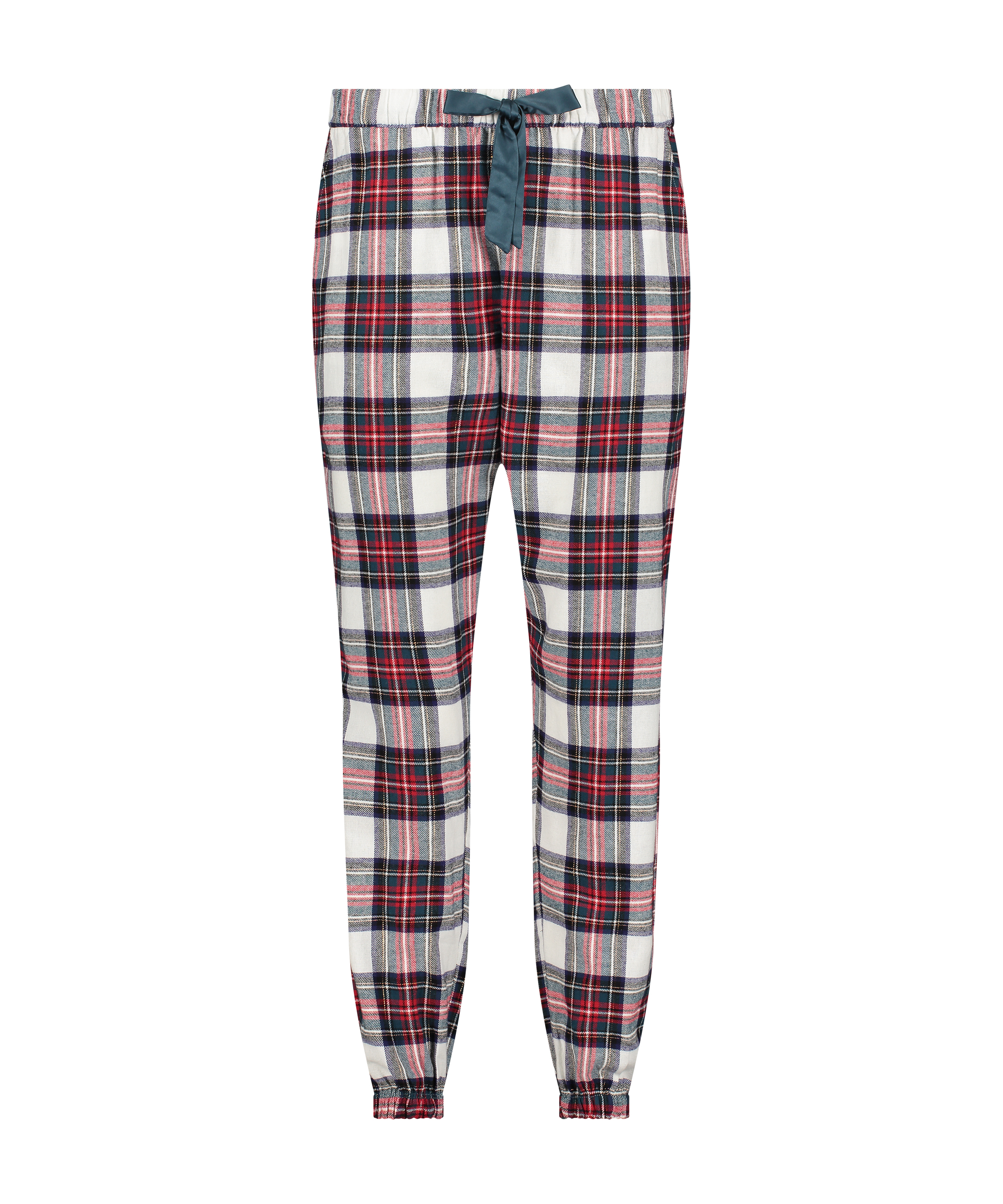 Pyjamasbyxori flanell, Vit, main
