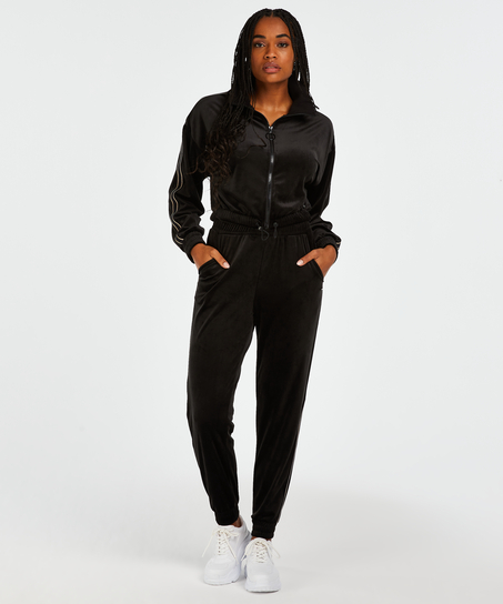 HKMX Sportbyxor Velour, Svart