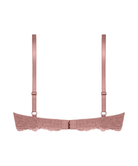 Formpressad push-up-bh med bygel Marine, Rosa