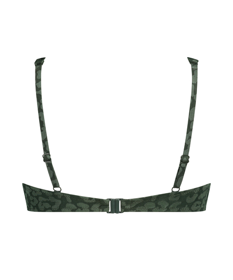 Icke formpressad bikini-överdel med bygel Tonal, Grön