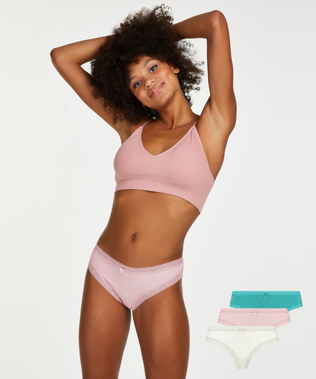 Serenity 3-pack brazilian-trosa, blå