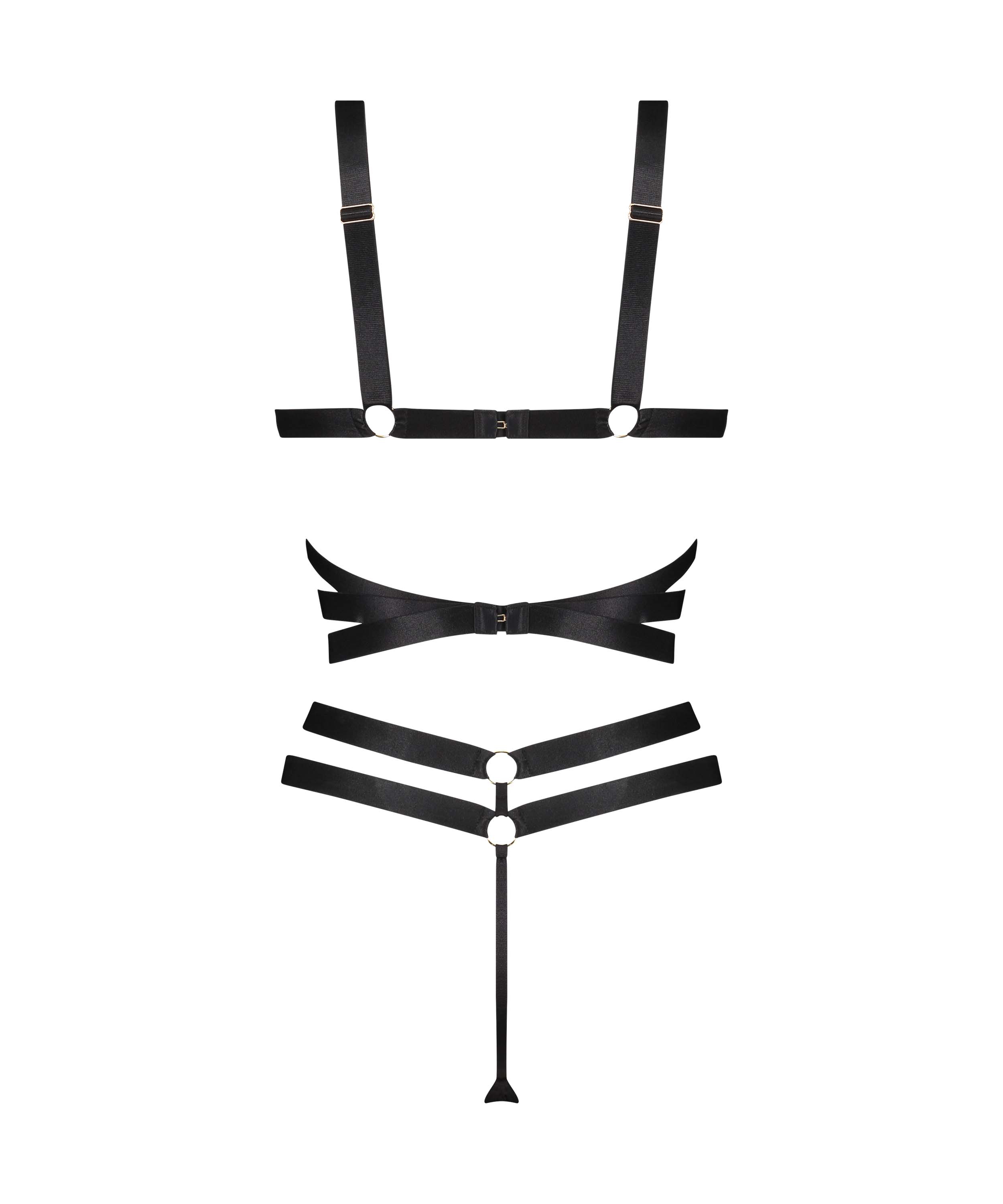 Private Jesse body med &ouml;ppet gren, Svart, main