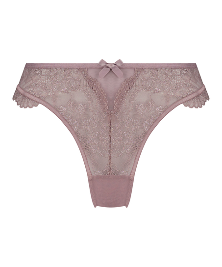 Meghan högt skuren brazilian-trosa, Lila