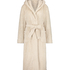 Long Fleece Bathrobe, Beige