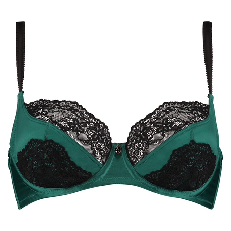 Non-padded underwired bra Loulou, gr&ouml;n