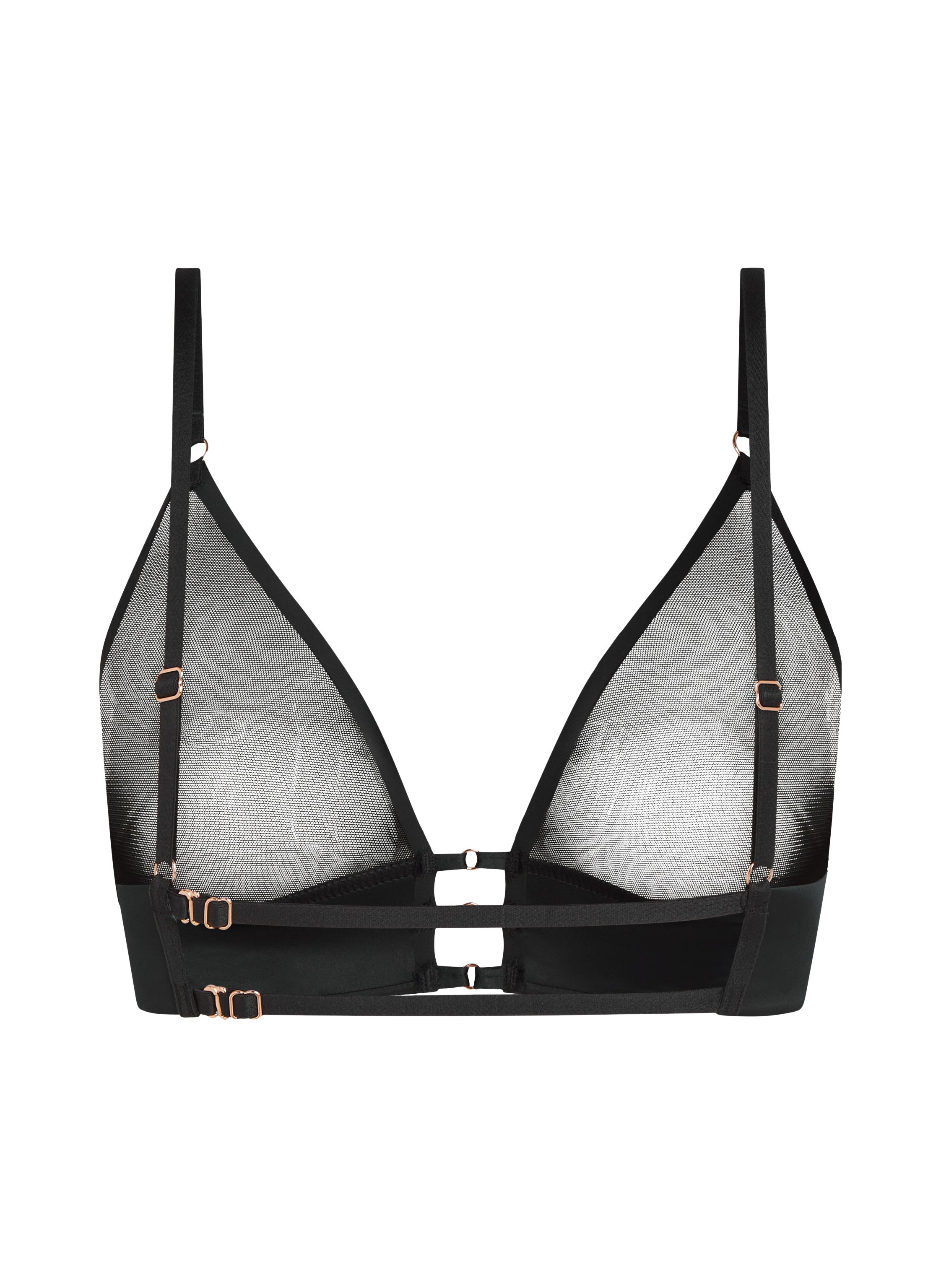 Bralette Mesh Essentials, Svart, main