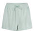 Shorts i frottétextur, Grön