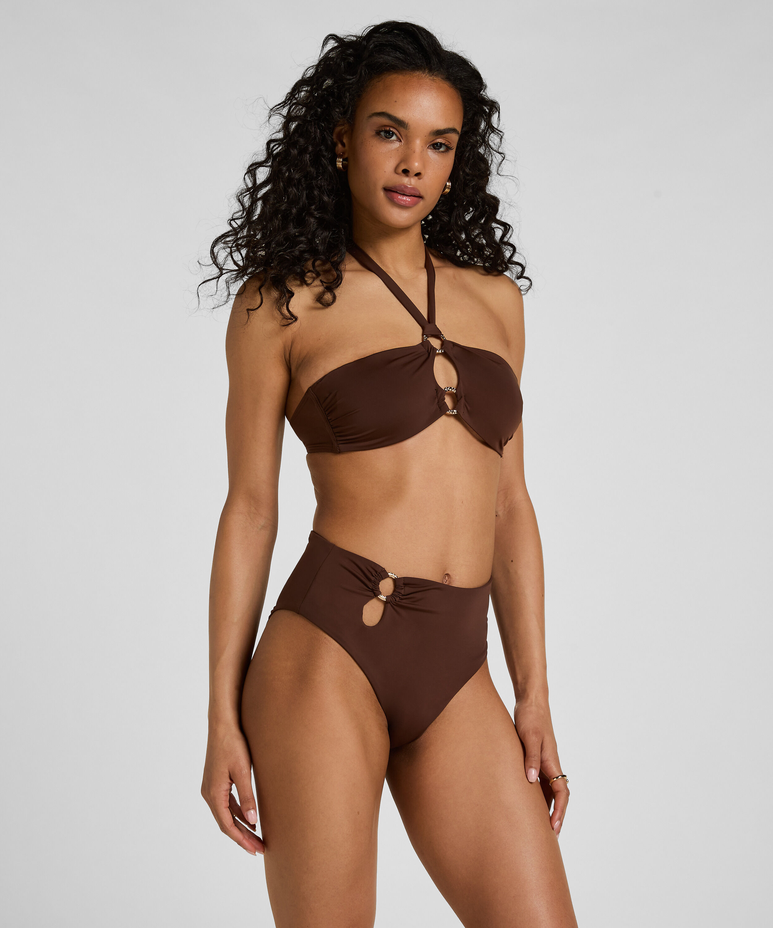 Highleg Bikinitrosa Madrid, Brun Highleg Bikinitrosa Madrid, Brun