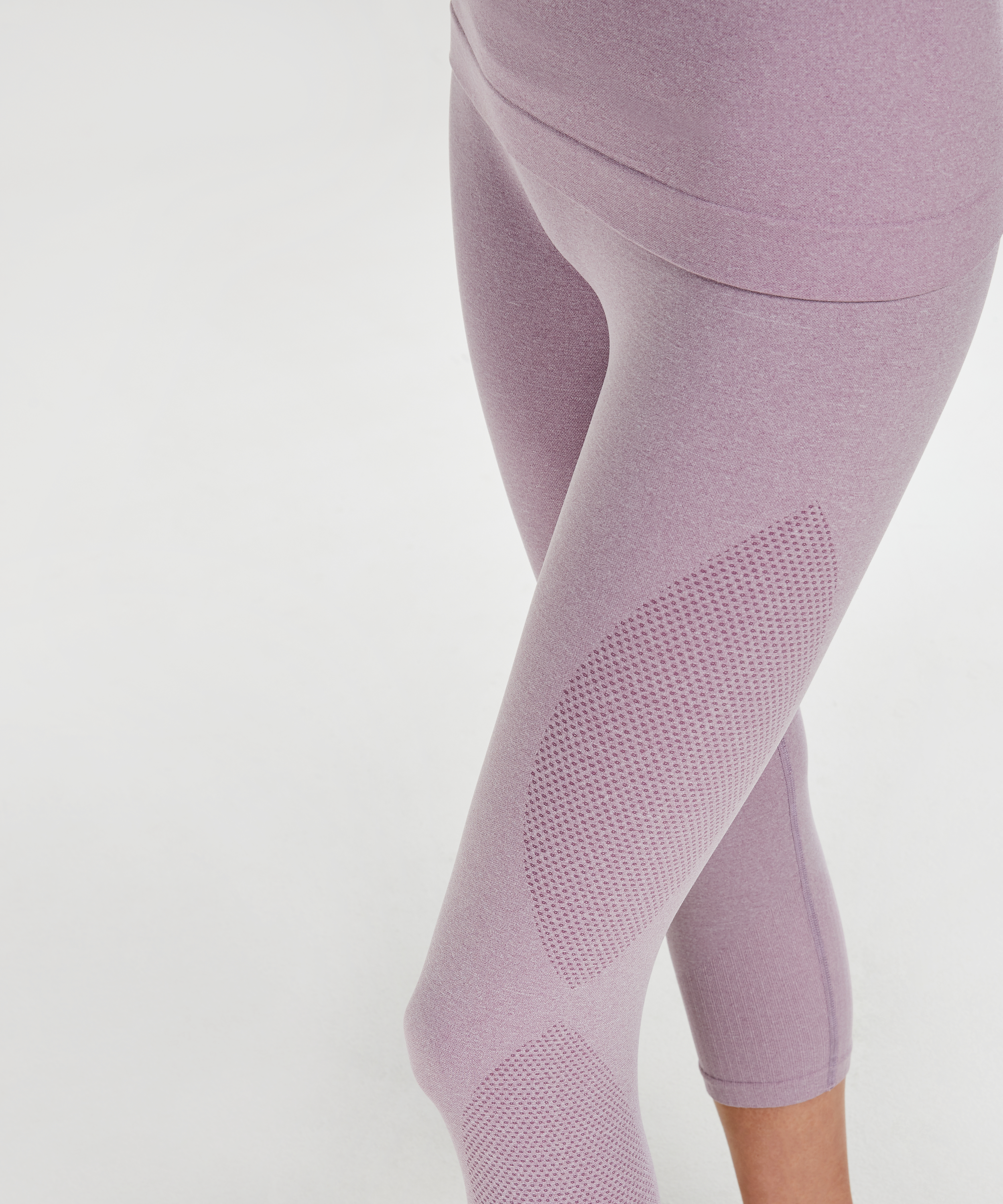 HKMX Capri med hög midja capri rundstickad, Lila, main