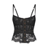 Amelia vadderad underwired bustier, Svart