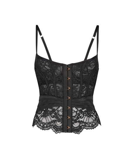 Amelia vadderad underwired bustier, Svart