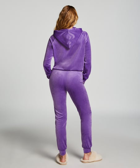 Joggingbyxor Velour, Lila