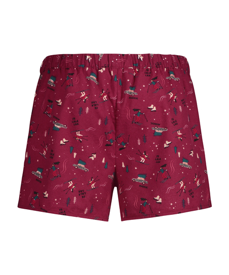 Shorts i twill, Röd