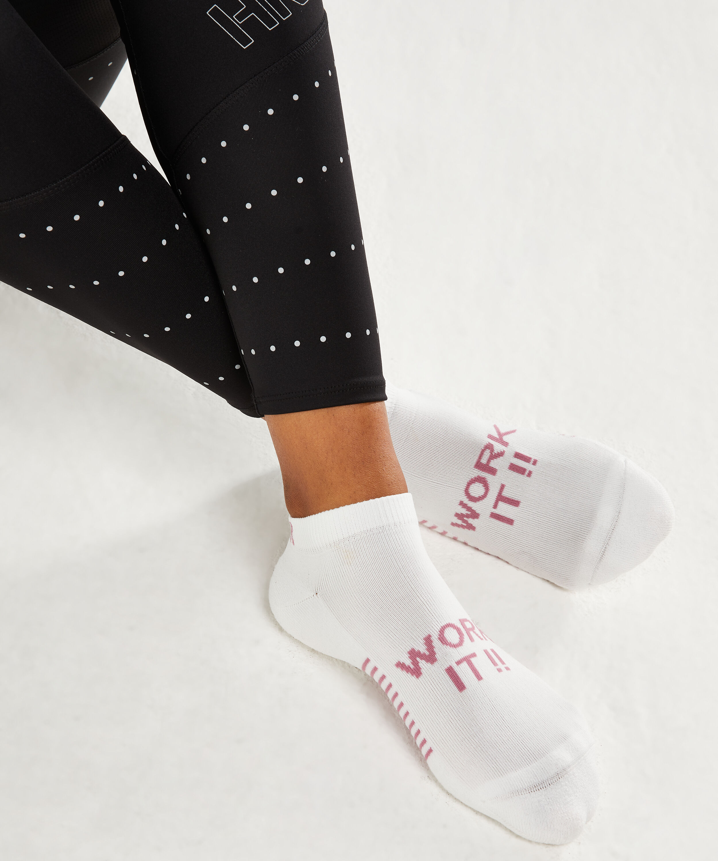 2 par HKMX Prestationssockor, Vit