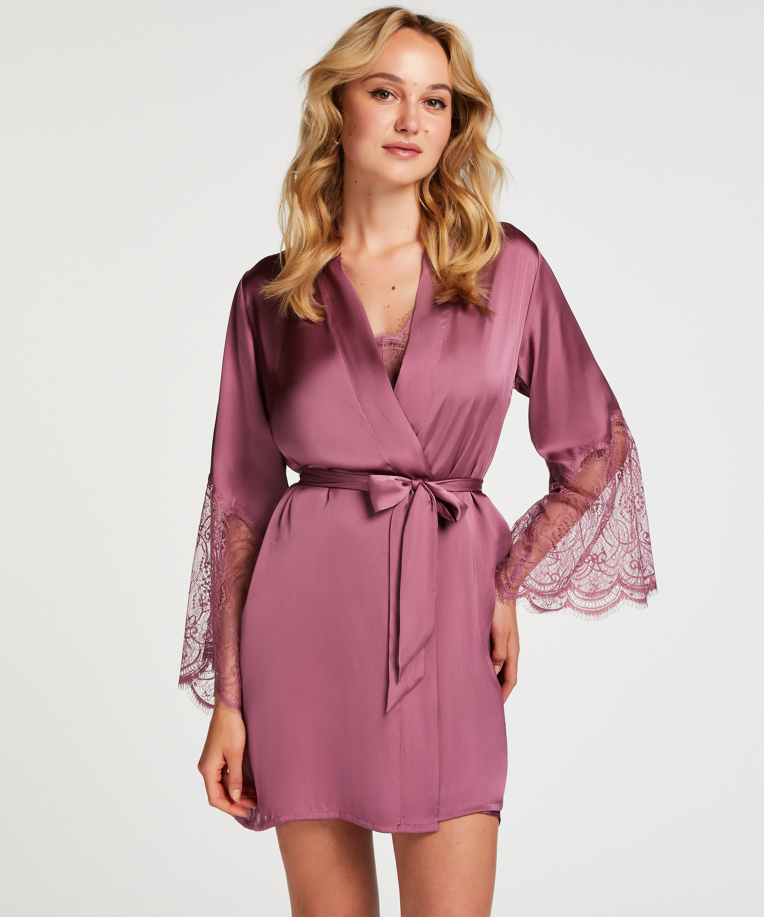 Kimono Satin, Lila, main