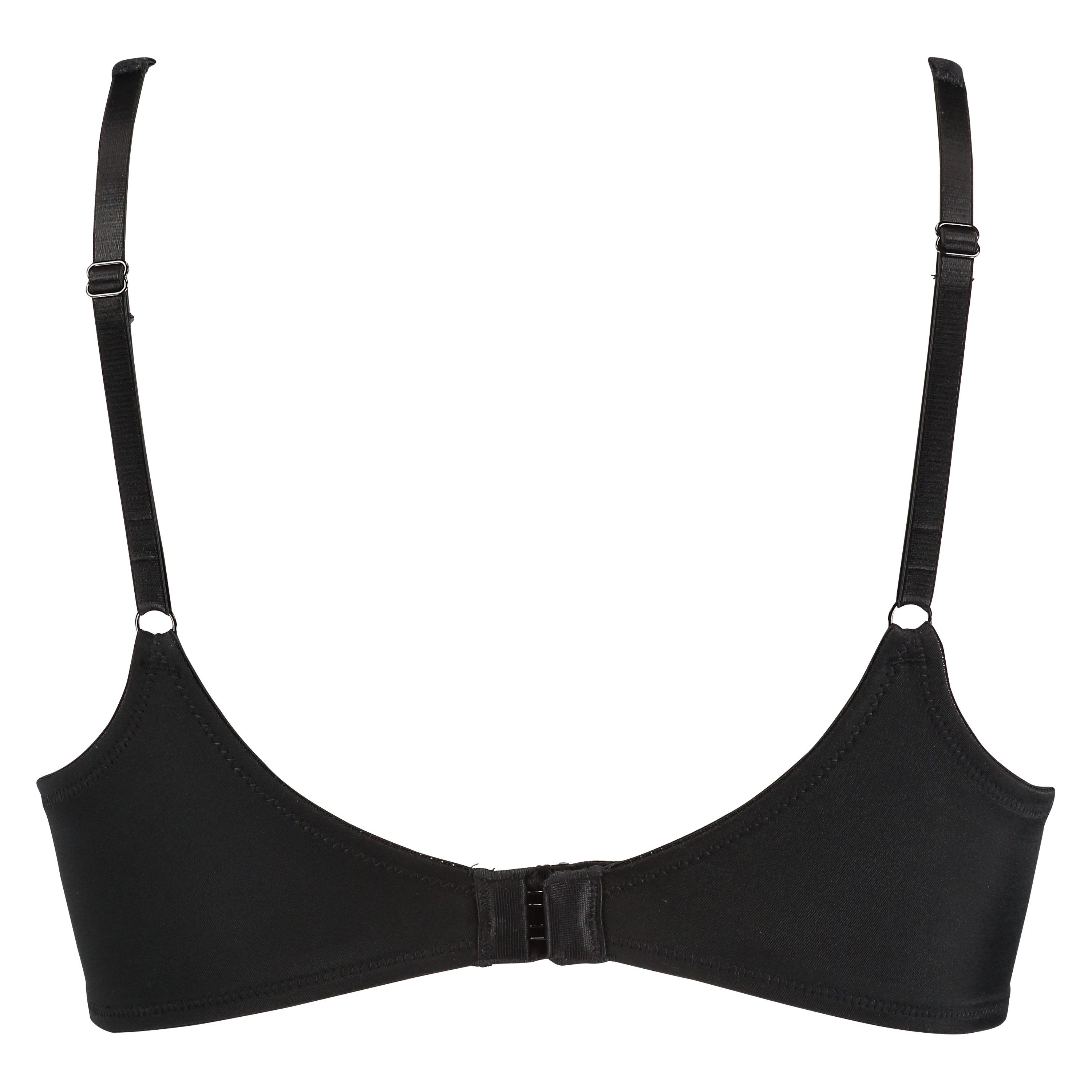 Formpressad bygel-bh Satin Fleece, Svart, main