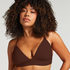 Triangel Bralette Smooth, Brun