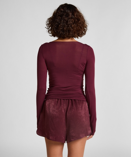 super soft cashmereblandad-topp med b&aring;thals, Lila