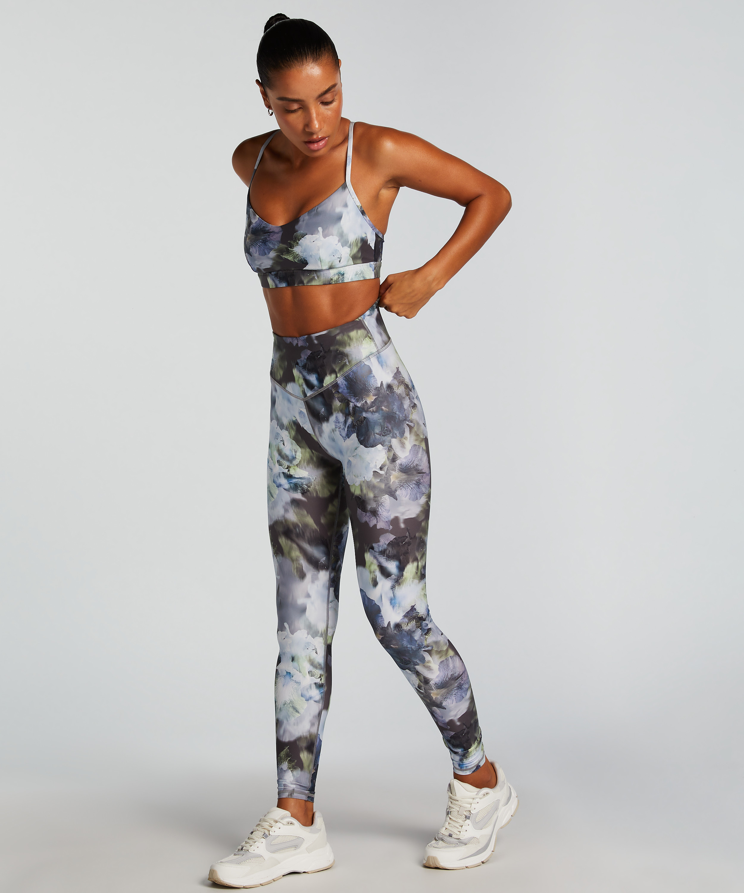 HKMX Leggings med hög midja, Grå, main