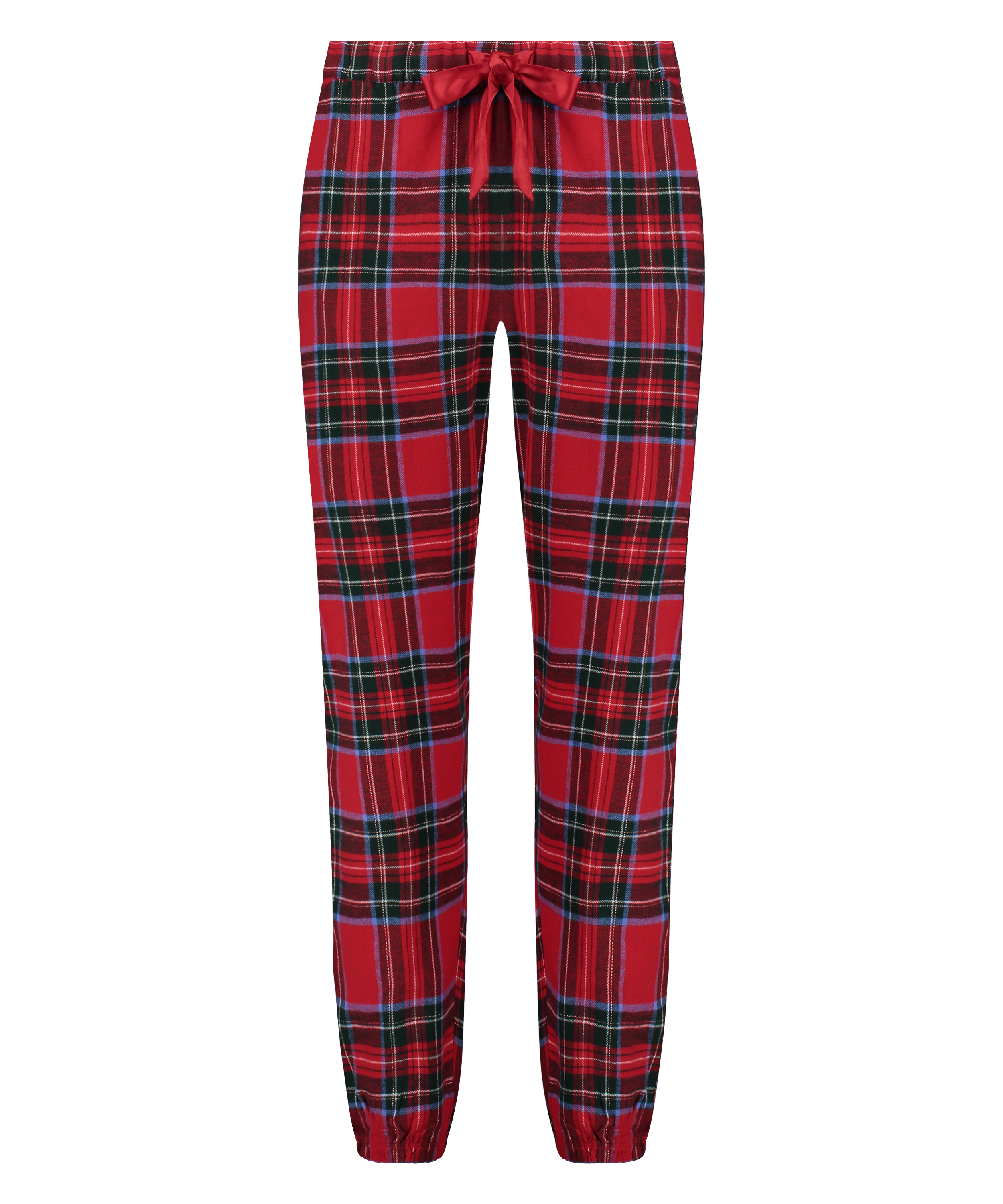 Pyjamasbyxori flanell, Röd, main