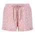 Jersy-shorts med volanger, Rosa
