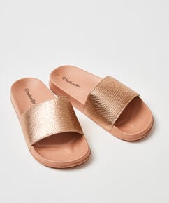 Tofflor med ormm&ouml;nster, Brun