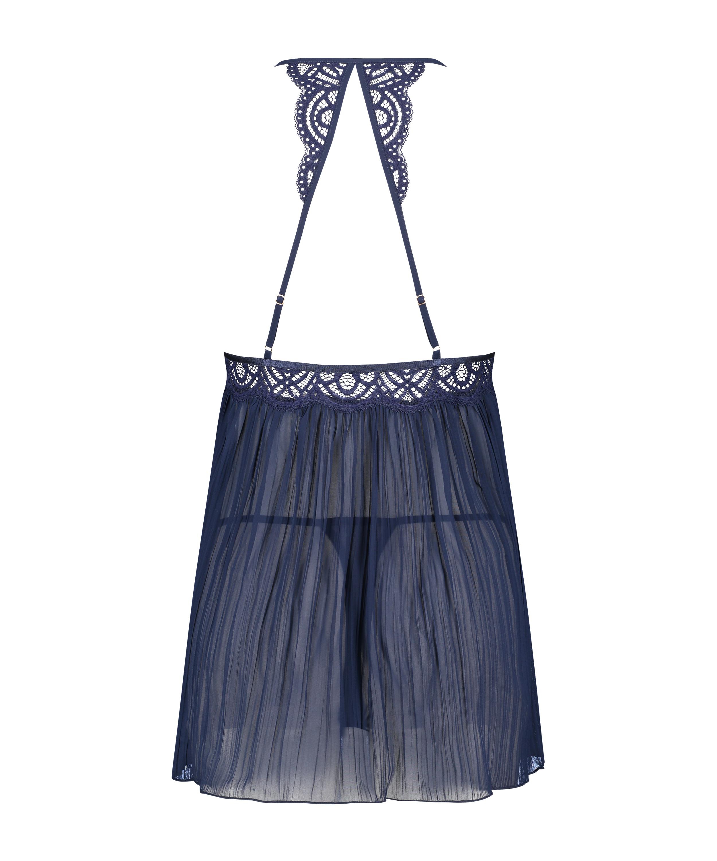 Babydoll i chiffong, Blå, main