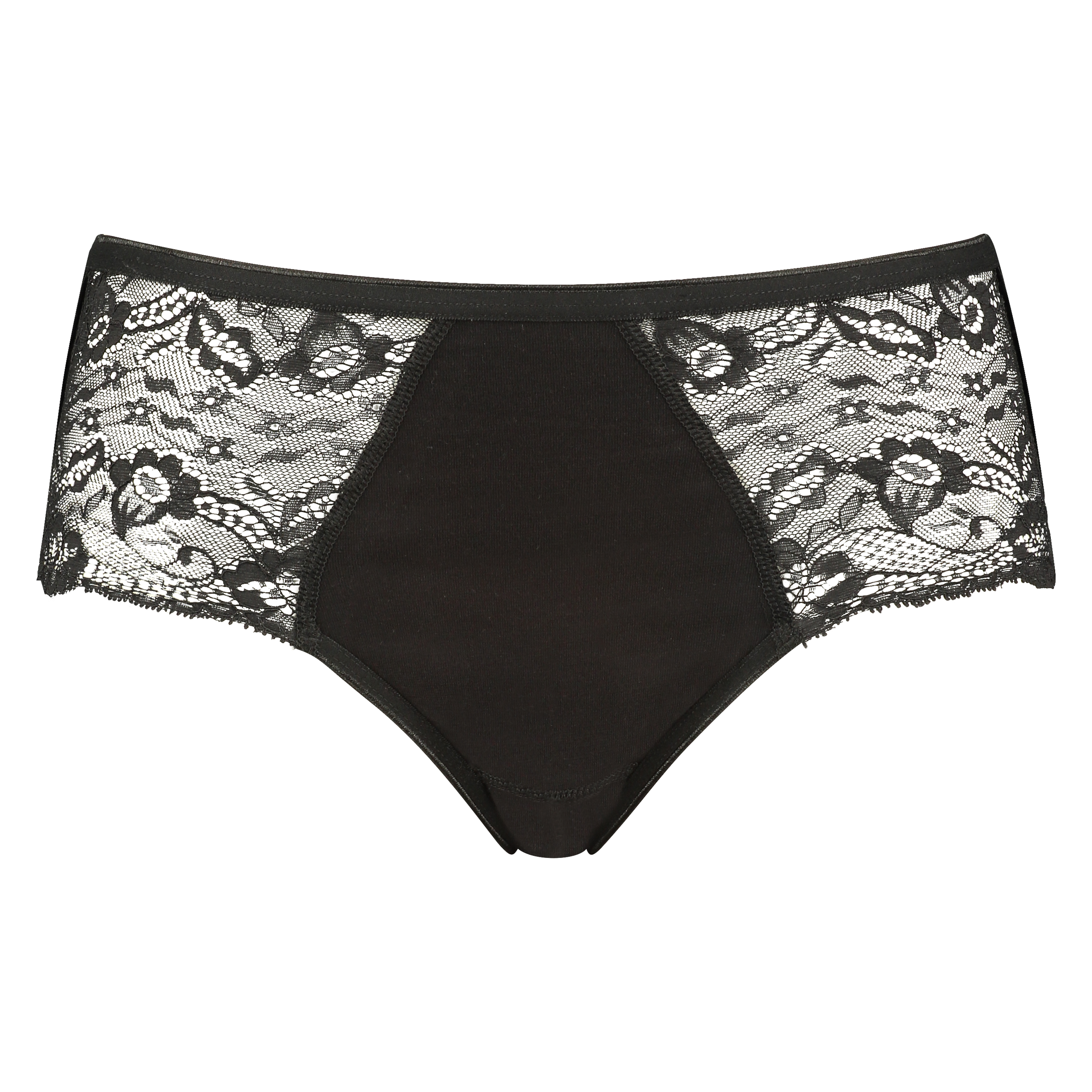 Superslip Lace Midi, Svart, main