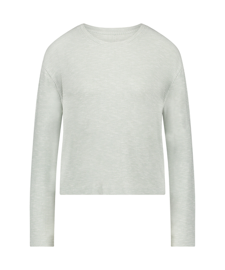 Långärmad pyjamastopp, Grön