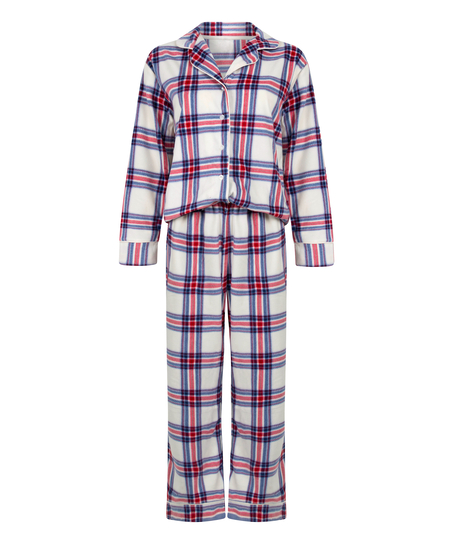 Pyjamasset i polarfleece, Vit